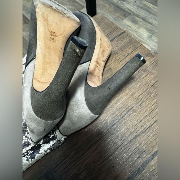 Reclaimed-vintage Women's Grey and Tan Boots - Picture 6 of 7